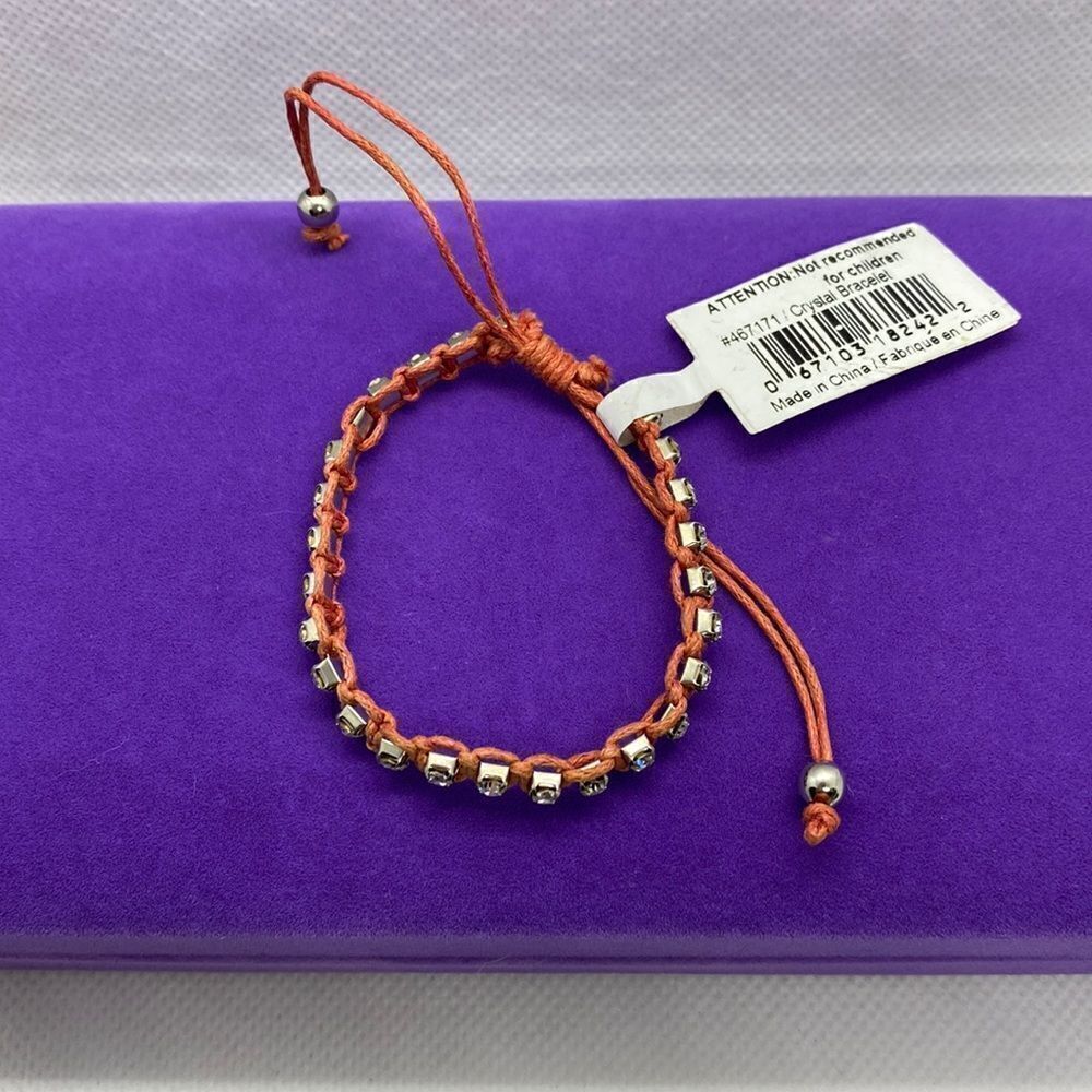 💛 Rhinestone& Rope Adjustable Bracelet - Picture 3 of 3